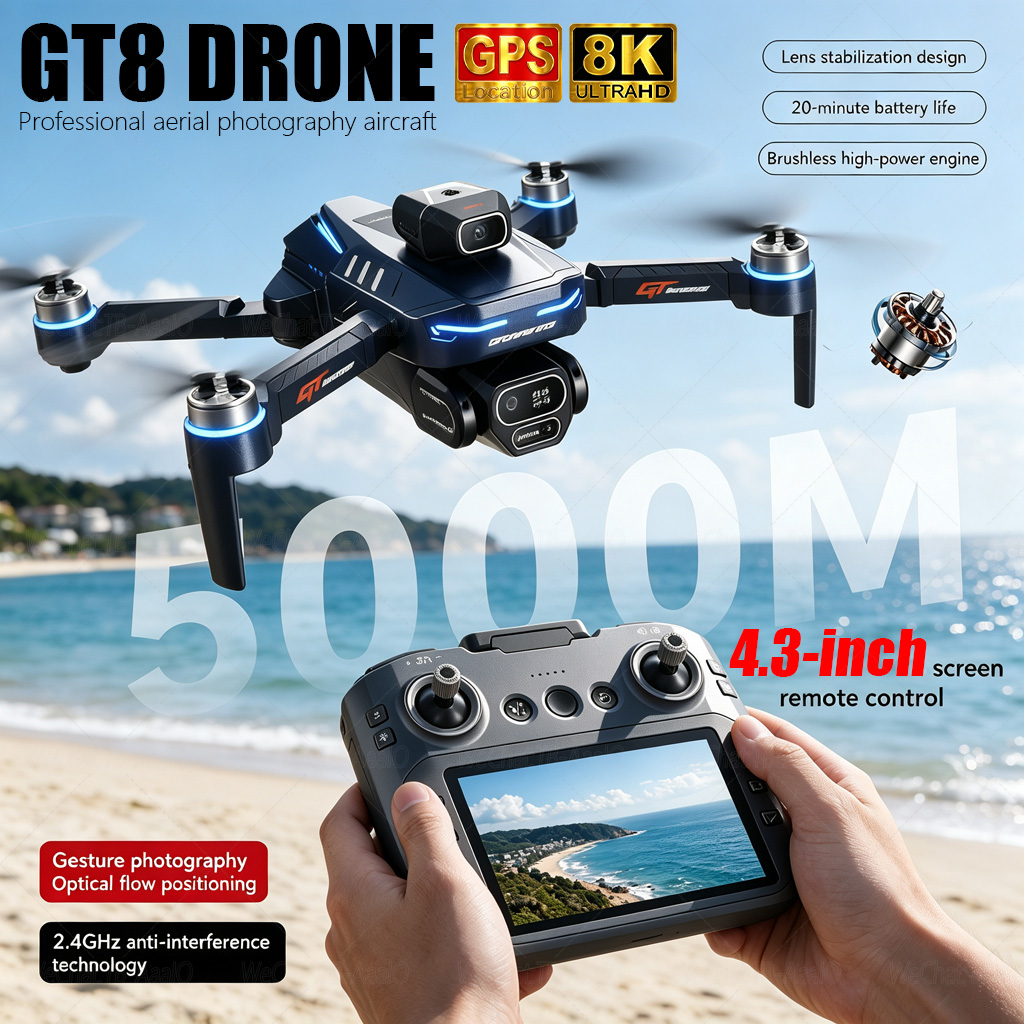 Top Rc Hobby Mini Xcub - NOVO Drone GT8 HD RC 4K